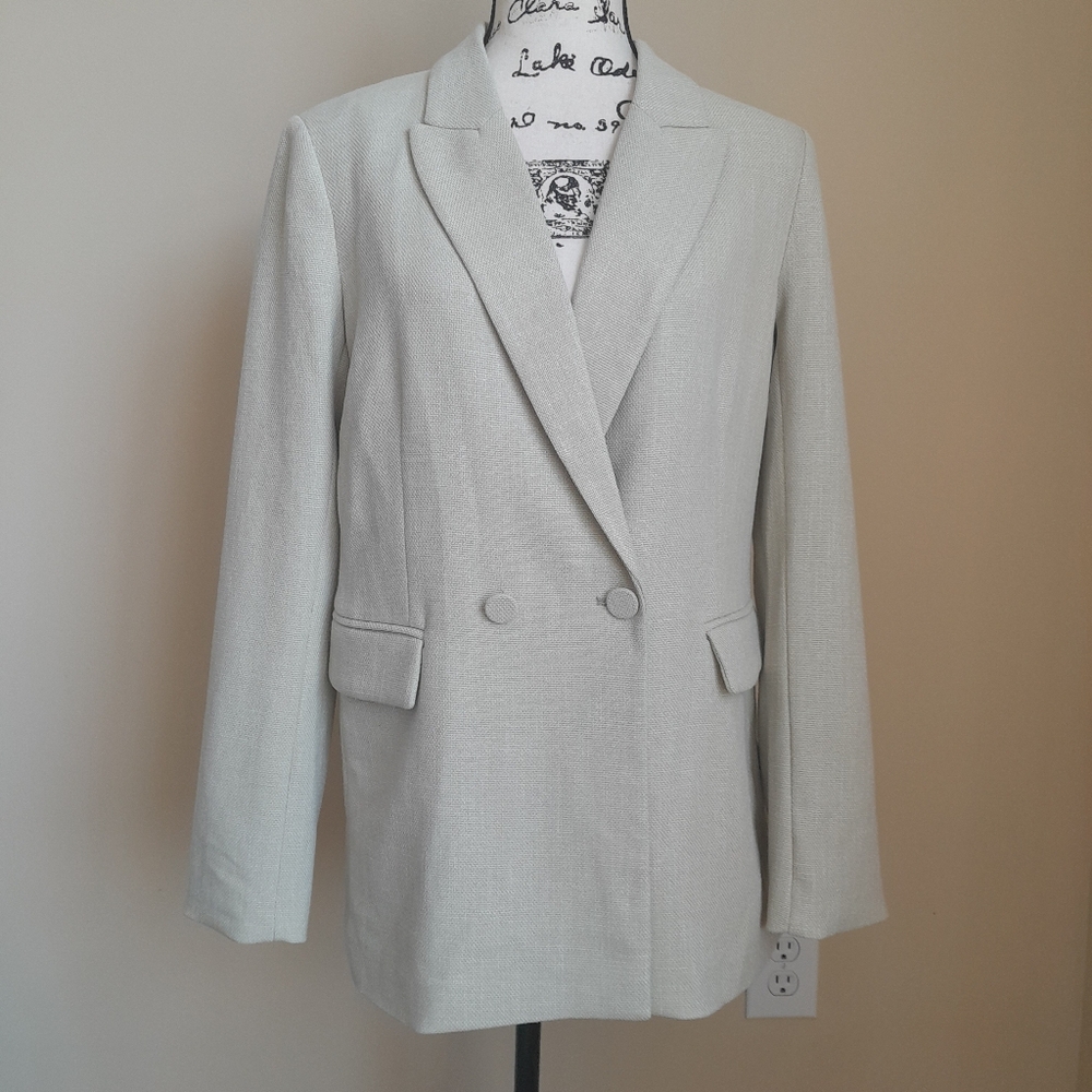 House of Harlow blazer jacket double breasted light pistachio green womens M.